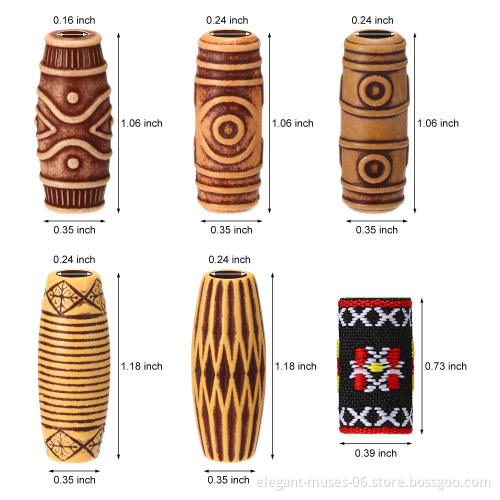 Wholesale Girls Afro Dread Loc Wholesale Hair Accessories Dreadlocks Gold Tube Metal Hair Braiding Beads